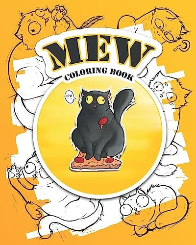 Mew Coloring Book with Funny Cats