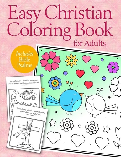 Easy Christian Coloring Book for Adults Calming Large Print Psalms for Seniors and Beginners