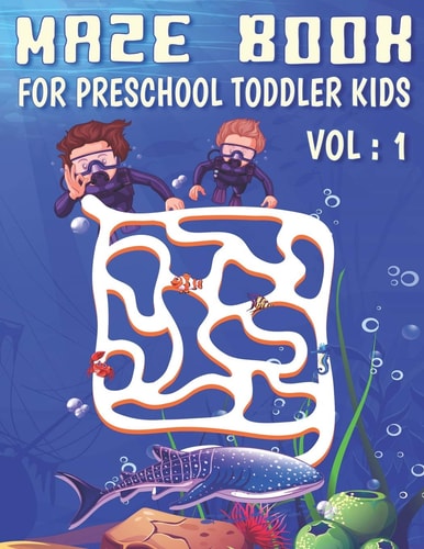 Maze Book For Preschool Toddler Kids Activity Workbook, Brainstorm Maze Runner and Puzzle Book for Toddler Kids Age 4-5