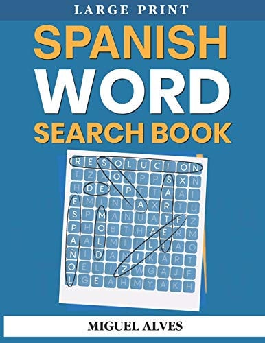 Spanish Word Search Book Large Print Sopas de Letras en Español - Large Print