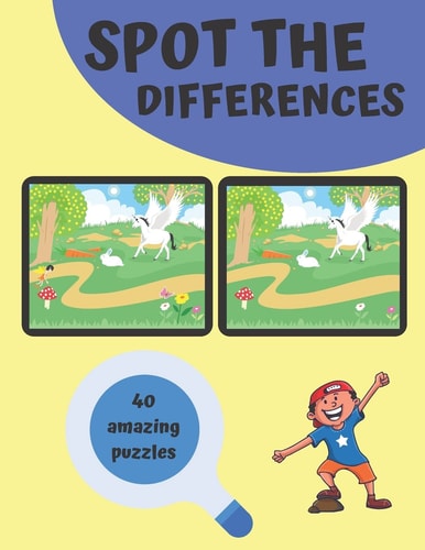 Spot The Differences 40 Amazing Puzzles Stay Home Guessing Games For Kids and Adults