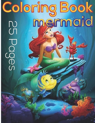 Mermaid - Coloring Book Relaxing Coloring Pages - 25 Paper - Amazing Patterns