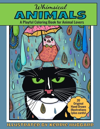 Whimsical Animals Coloring Book For Adults and Children Age 4 to 104