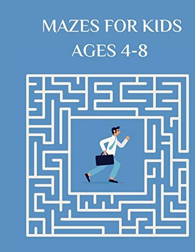 Mazes for Kids Ages 4-8 Maze Activity Book - 4-6, 6-8 - Workbook for Games, Puzzles, and Problem-Solving