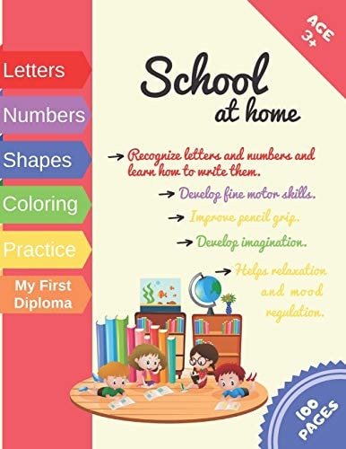 School at Home Activity Books for Kids / Coloring / Handwriting / Writing Letters and Numbers / Learning Animals / Home Schooling / Kids 3 Years / Preschool / Learning to Write the Alphabet / Learning to Trace / Small Section / Teach Your Child .