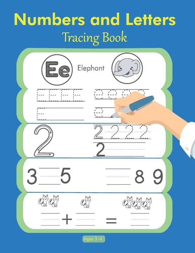 Numbers and Letters Tracing Book 2-4 Preschool Workbooks, Toddler Activities, Hand Writing Book for Kids ,Learn to Write, Toddler Coloring Book
