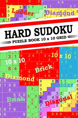 Hard Sudoku Puzzle Books 10x10 Grid Extreme Sudoku for Adults Large Print 1 Per Page