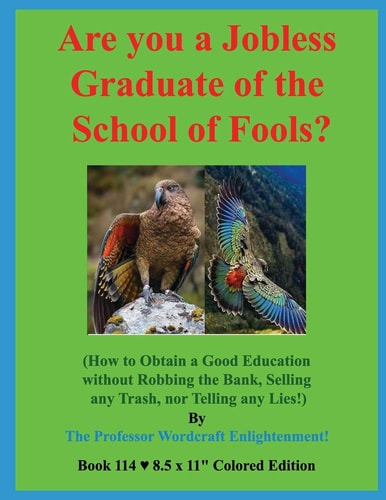 Are You a Jobless Graduate of the School of Fools? (How to Obtain a Good Education Without Robbing the Bank, Selling Any Trash, Nor Telling Any Lies!)
