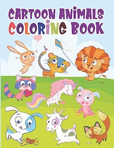 Cartoon Animals Coloring Book Coloring Book For Kids 25 Coloring Pages with Detailed Background
