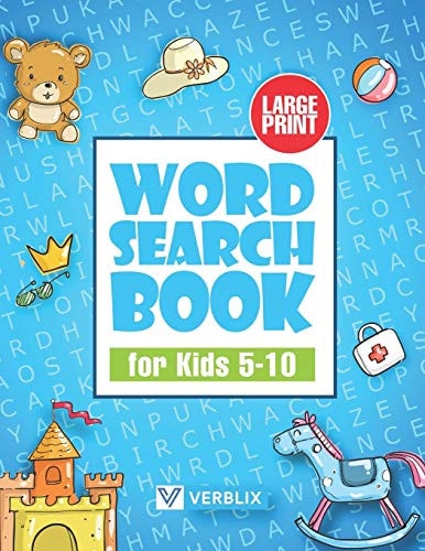Word Search Book for Kids 5-10 Large Print Activity Book with Word Search Puzzles for Children and Beginners
