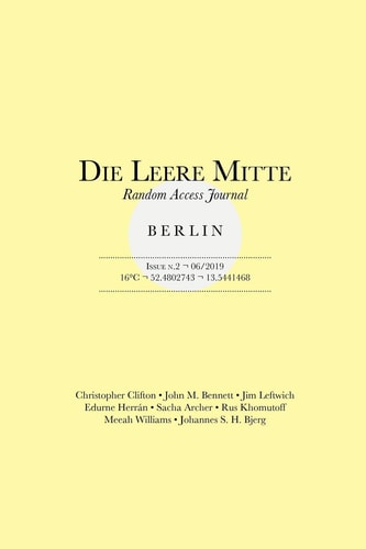 Die Leere Mitte Issue 2 - 2019