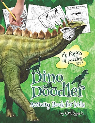Dino Doodler - Activity Book For Kids 74 Pages of Puzzles