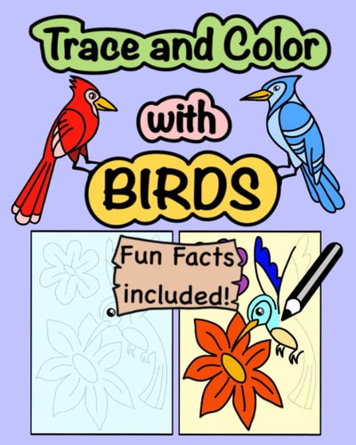 Trace and Color with Birds