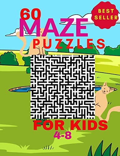 60 Maze Puzzles for Kids 4-8 : Workbook for Game Puzzles, for Kids Great for Developing Problem Solving Skills, Spatial Awareness, and Critical Thinking Skills.