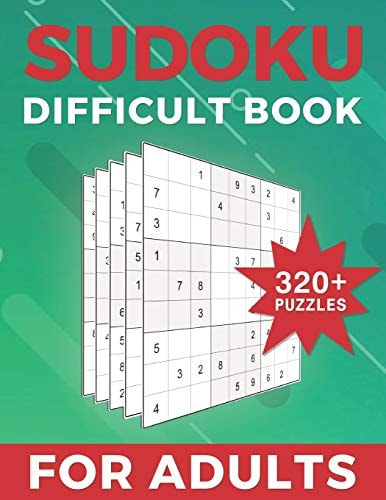 Sudoku Difficult Book For Adults 320 Hard Sudoku Puzzles And Solutions Large Print Puzzle Book - Sudoku Hard Puzzles (Sudoku Puzzle Books Hard Only)