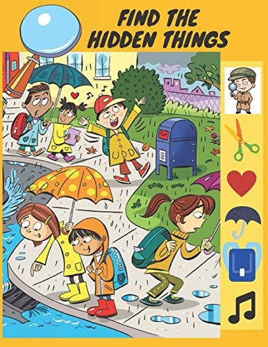 Find The Hidden Things I Spy Challenge, Highlight Hidden Picture Books For Kids, Look And Find Books For Kids 4-6, I Spy Animals A Fun Guessing Game (8.5 X 11 Inch)