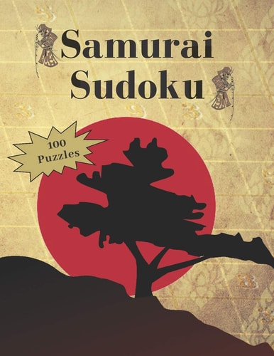 Samurai Sudoku Book of 500 Puzzles, Overlapping in 100 Samurai Games. Three Difficulty Levels: Easy, Medium, Hard.