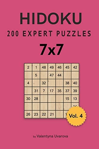 Hidoku 200 Expert Puzzles 7x7 Vol. 4
