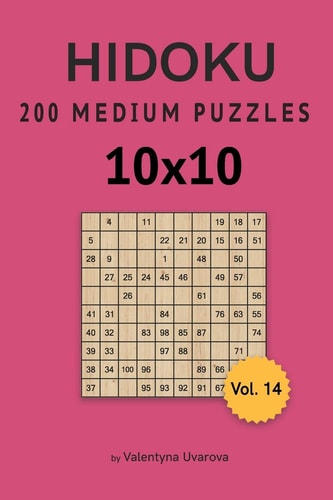 Hidoku 200 Medium Puzzles 10x10 Vol. 14