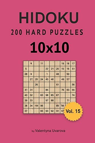 Hidoku 200 Hard Puzzles 10x10 Vol. 15