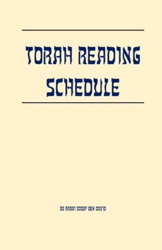Torah Reading Schedule