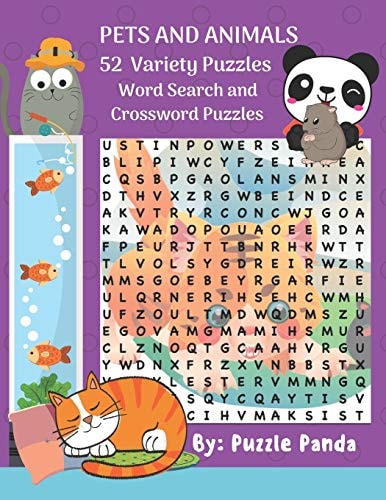 Pets and Animals 52 Variety Puzzles Word Search and Crossword Puzzles