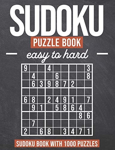 Sudoku Puzzle Book Easy to Hard Sudoku Puzzle Book with 1000 Puzzles - Easy to Hard - For Adults and Kids