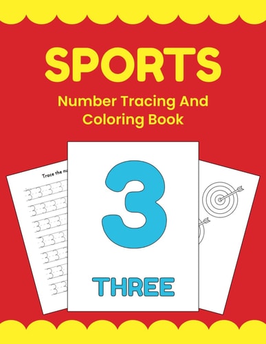 Sports Number Tracing And Coloring Book Number Writing Practice 1-20