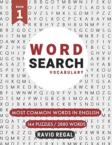 Word Search Vocabulary Most Common Words in English - 144 Puzzles - 2880 Words - One of the Best Word Search Book Ever Made
