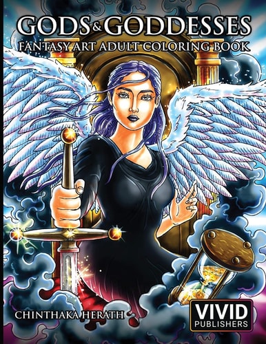Gods and Goddesses - Fantasy Art Adult Coloring Book