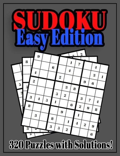 Sudoku Easy Edition Sudoku Puzzle for Adults, 320 Puzzle, Puzzle Book, Sudoku Puzzle for Kids, Large Book, Brain Workout, Sudoku for Beginners