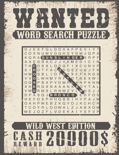 Word Search Puzzle - Wild West Edition