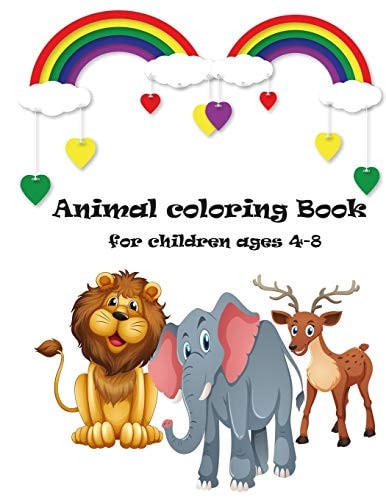 Animal Coloring Book for Children Ages 4-8 A Beautiful Gift for the Children, Ages 4-8