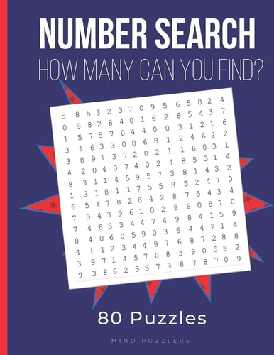 Number Search Search and Find Number Puzzles for Adults