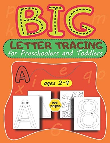 BIG Letter Tracing for Preschoolers and Toddlers ages 2-4: trace letters and numbers workbook, Homeschool Preschool Learning Activities for 2-4 year ... Line Tracing, Coloring, Kindergarten,