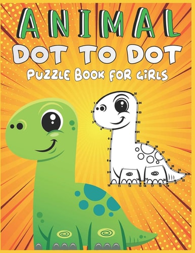 Animal Dot To Dot Puzzle Book For Girls