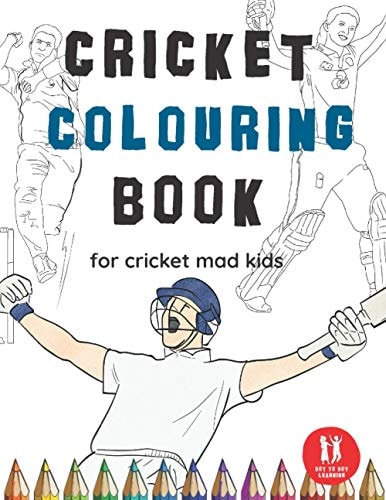 Cricket Colouring Book Great Gift for Boys and Girls, Ages 4-12