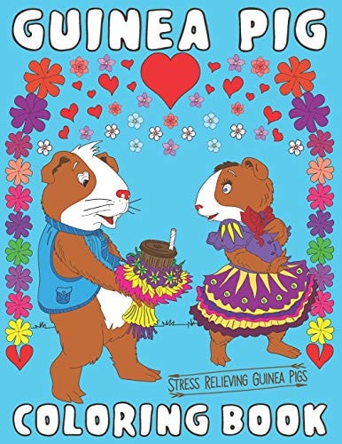Guinea Pig Coloring Book A Fun Guinea Pig Coloring Book for Adults and Coffee Lovers with Cute Stress Relieving Animal Designs | Adult Relaxation Activity Book Gift with Funny Coffee Quotes for Women and Girls