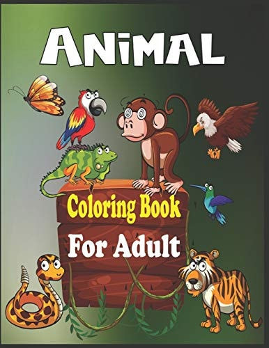 Animal Coloring Book For Adult 45 Stress Relieving Animal Patterns