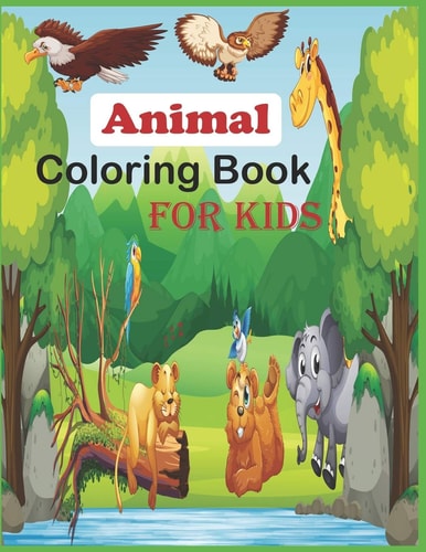 Animal Coloring Book For Kids 40 Cute Unicorn, Llama, Sloth, Cat and Others Animals to Color