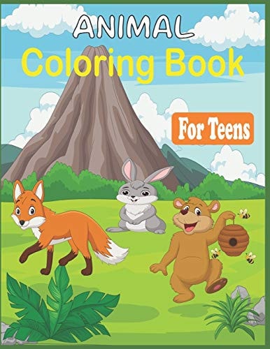 Animal Coloring Book For Teens 45 Stress Relieving Cute Animal Designs to Color