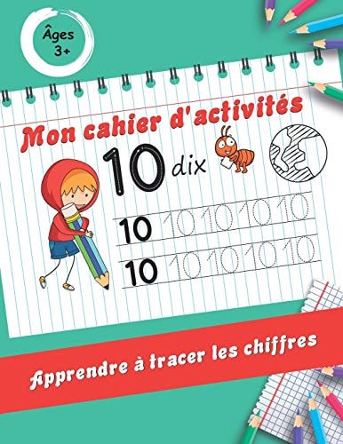 Mon Cahier D'activités Apprenons À Tracer Lignes Formes Chiffres Cahier D'activités Pour Enfants: Âges 3 Et + Maternelles (Français) Broché