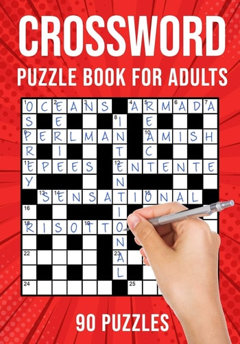 Crossword Puzzle Books for Adults Quick Cross Word Puzzles Activity Book 90 Puzzles (US Version)