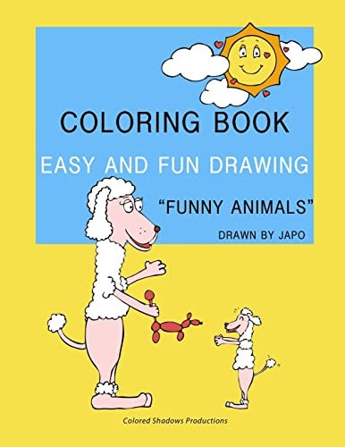 Funny Animals Coloring Book Easy and Fun Drawings for Kids