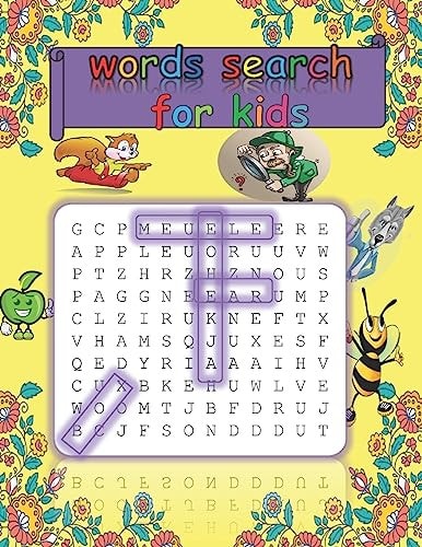 Words Search for Kids My First Word Searches Workbook - Ages Up to 6, Search & Find, Word Puzzles,
