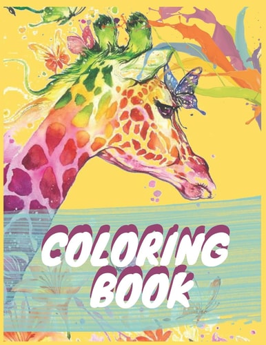 Coloring Book Simple Coloring Books For Toddlers Fun with Animals, Fruits and Astronaut! (Kids Coloring Activity Books) 23 Drawings Nice and Attractive Cover