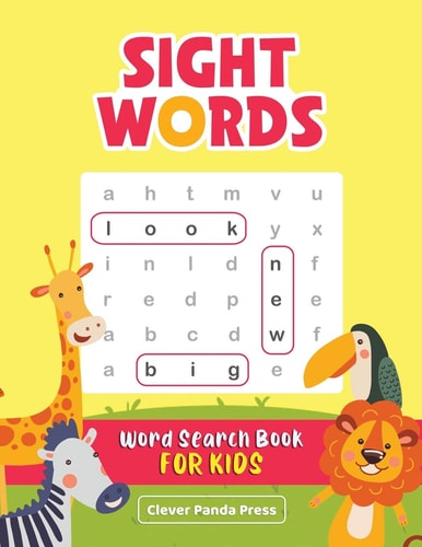 Sight Words Word Search Book for Kids High-Frequency Words Activity Book - Dolch Sight Words Puzzles for Second and Third Graders