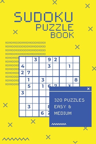 Sudoku Puzzle Book - 320 Puzzles Easy & Medium Sudoku Puzzle Books for Adults (Retro 90's Computer Nerd Style)
