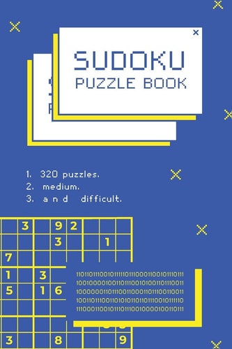 Sudoku Puzzle Book - 320 Puzzles Medium and Difficult Sudoku Puzzle Books for Adults (Retro 90's Computer Nerd Style)