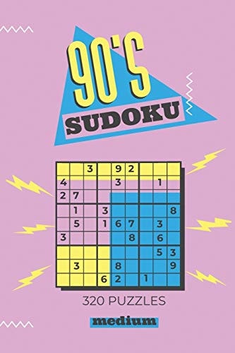 90's Sudoku - 320 Puzzles - Medium Sudoku Puzzle Books for Adults